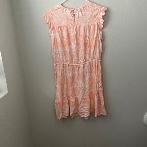 Time and Tru Coral Tie-Dye Midi Dress